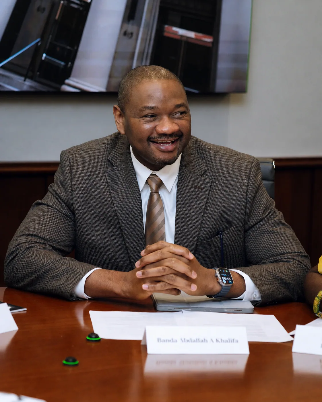 Dr Banda Khalifa in an executive working session